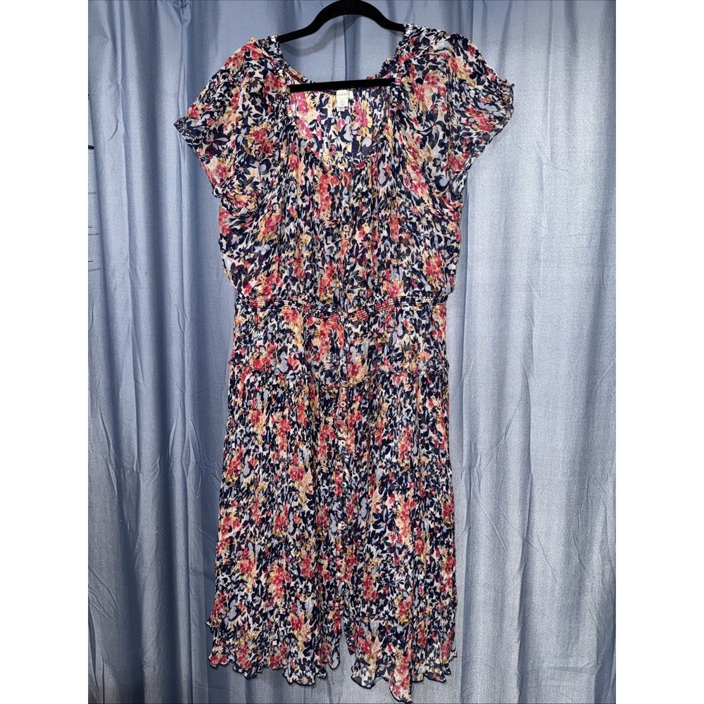 Sundance Women's Clarisse Floral Dress Plus Size XL Flowy Boho Multicolor